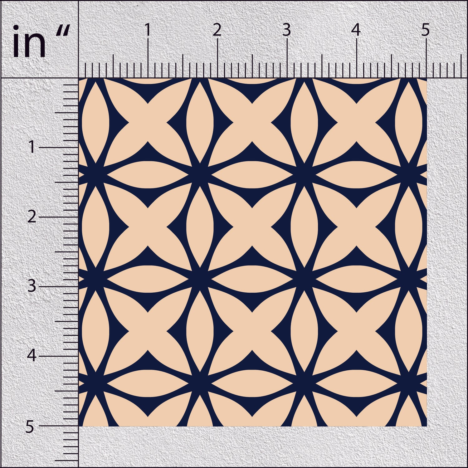 Light Apricot Ikat Pattern Geometric Print
