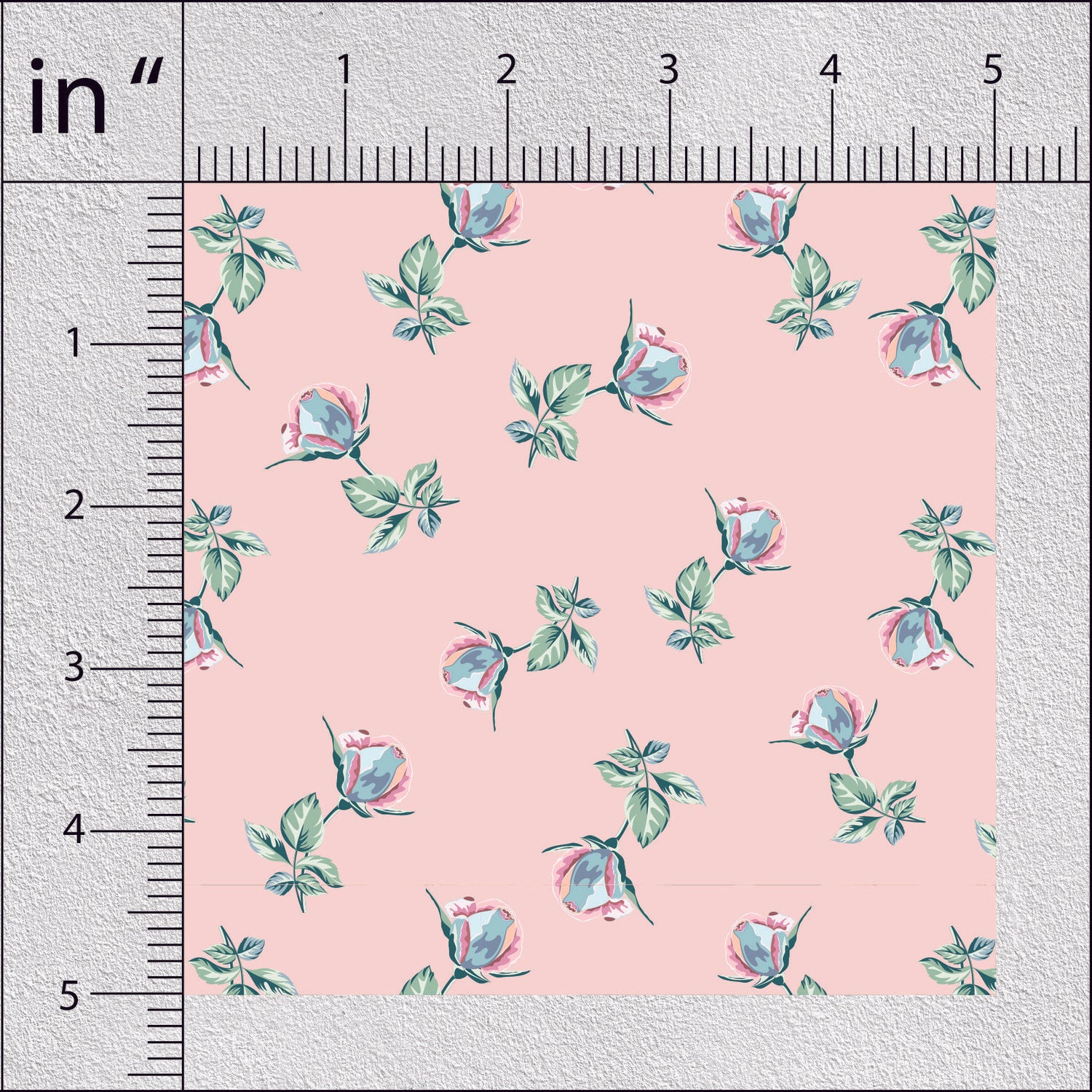 Oyster Pink Rose Buds Floral Print