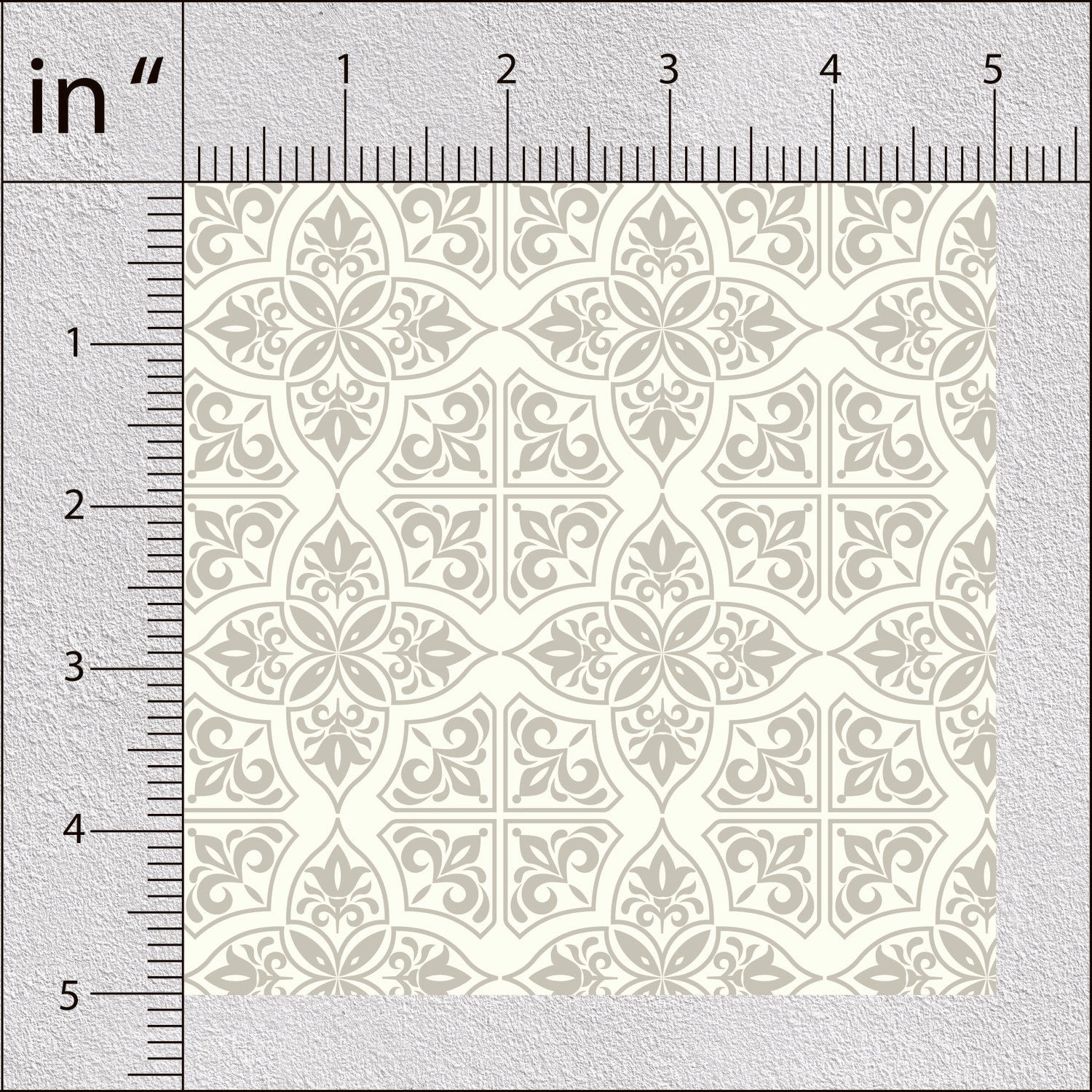 Quill Grey Damask Pattern Geometric Print