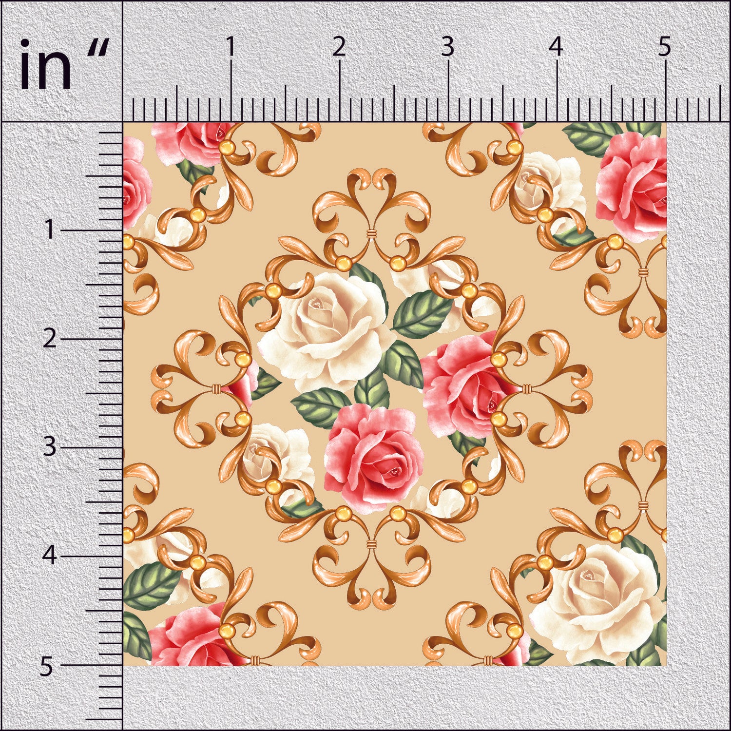 Brown Red Wine Peonies Floral Print