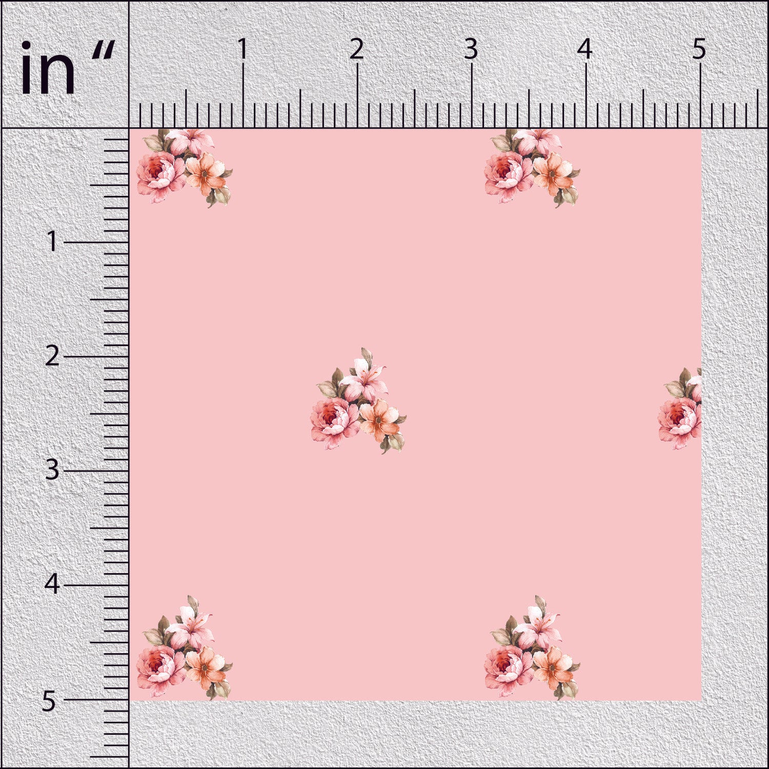 Light Mauve Vintage Floral Print