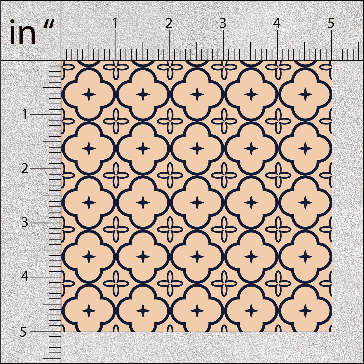 Light Apricot Ikat Pattern Geometric Print