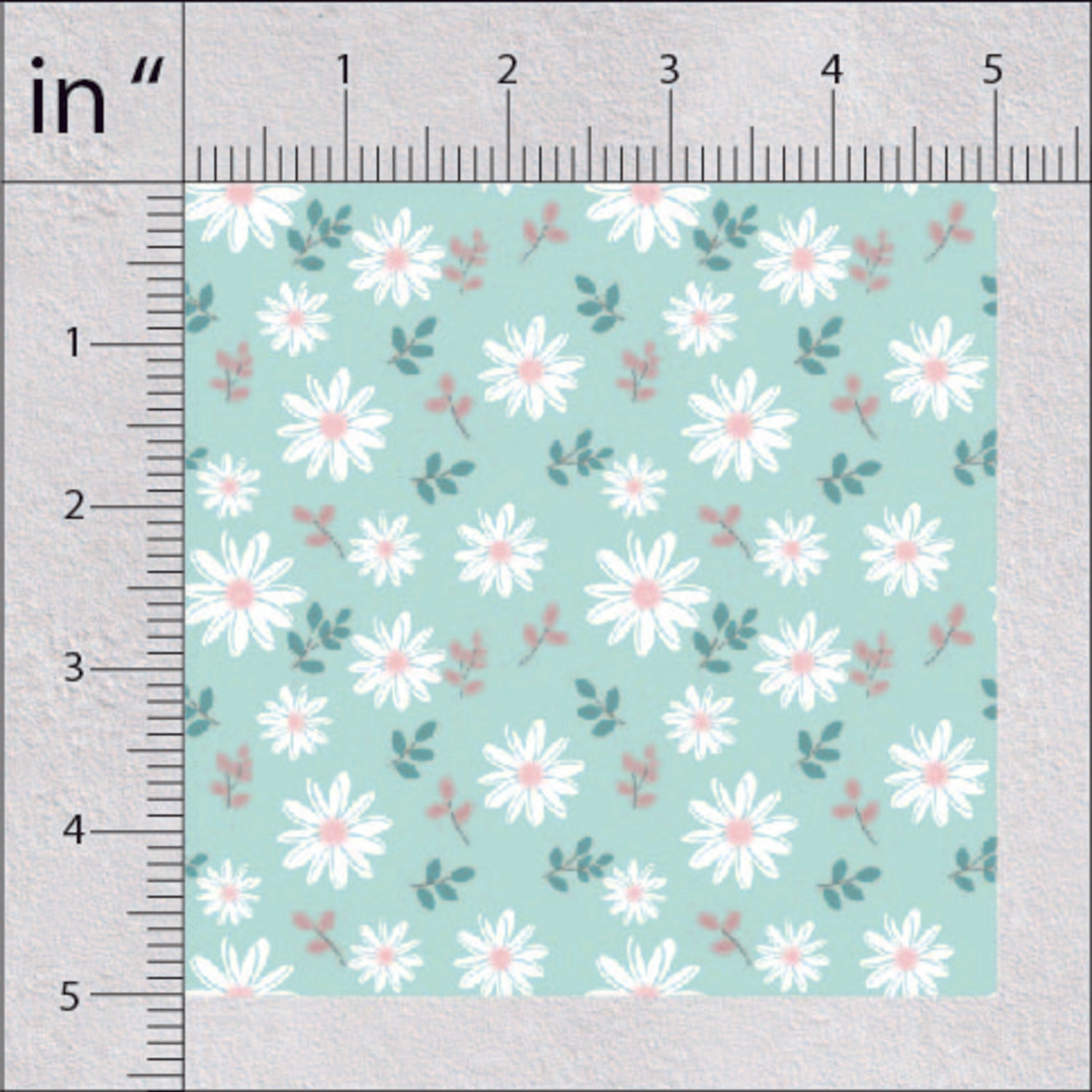 Aero Blue Daisies Floral Print
