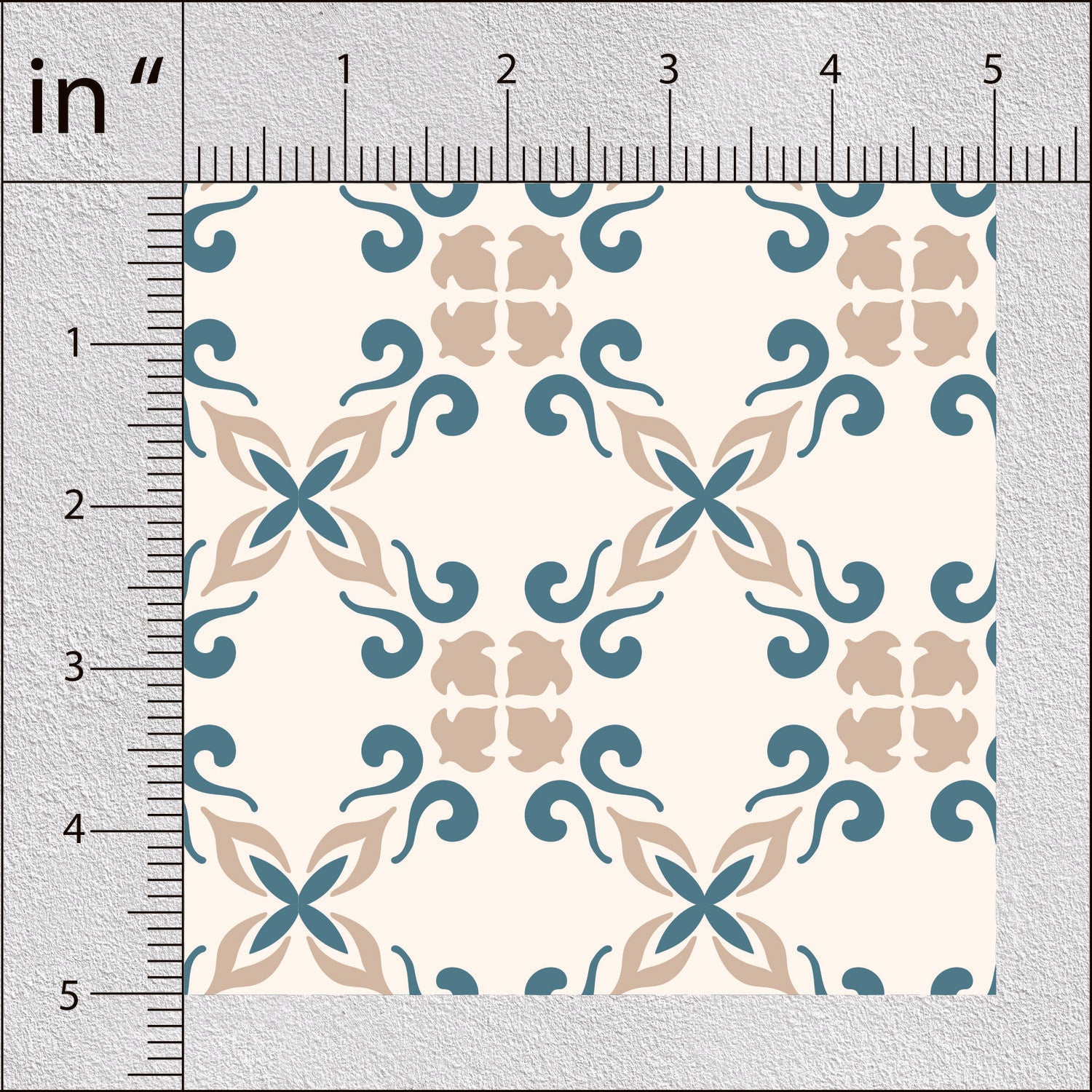 Snow Drift Damask Pattern Geometric Print