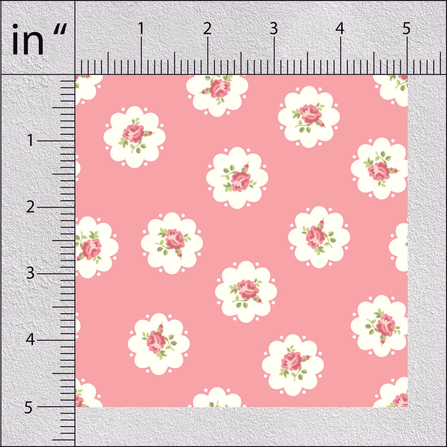 Pink Daisy Rose Buds Floral Print