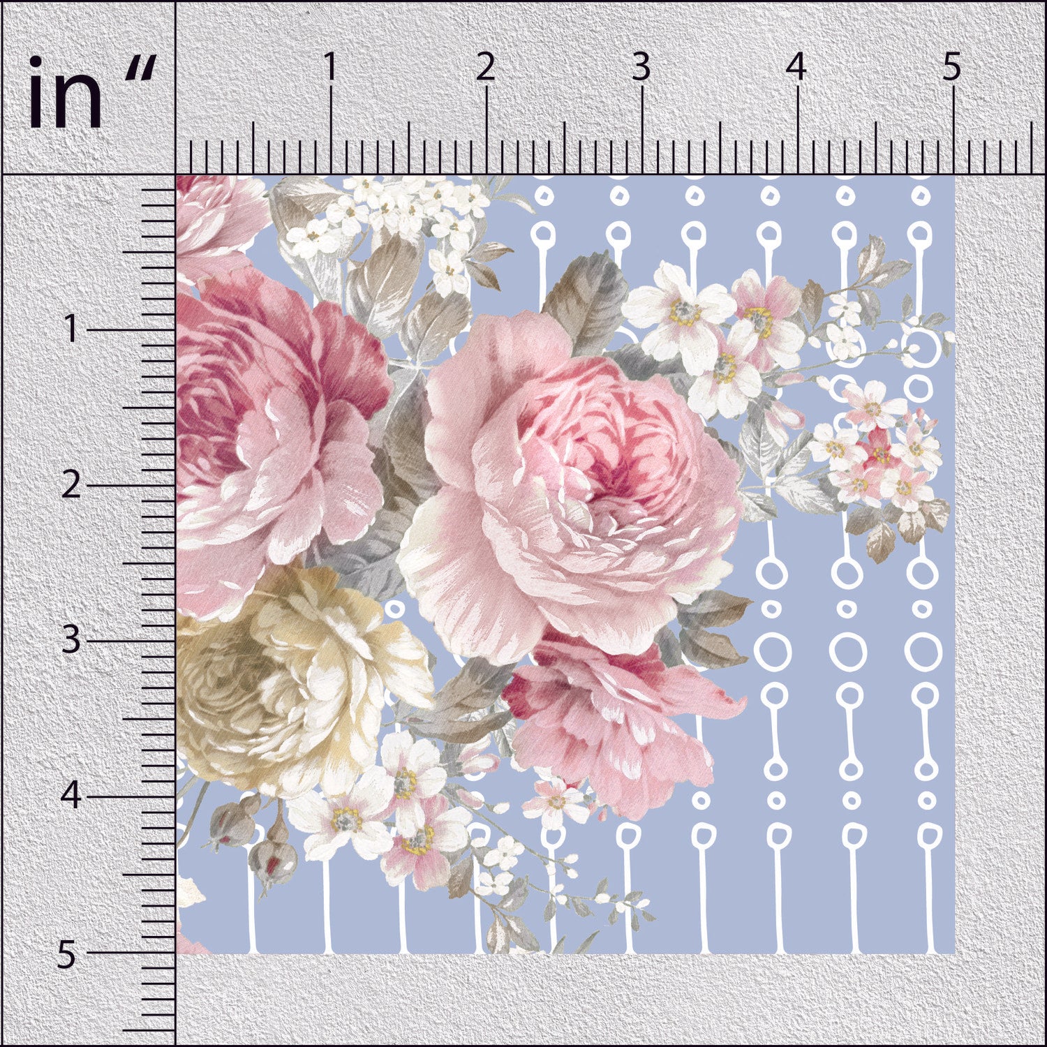 Raspberry Glace Vintage Roses Floral Print