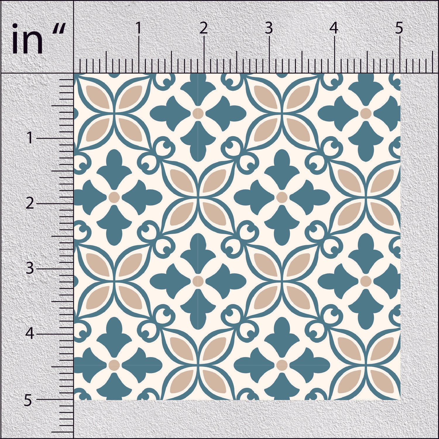 Hippie Blue Abstract Pattern Geometric Print