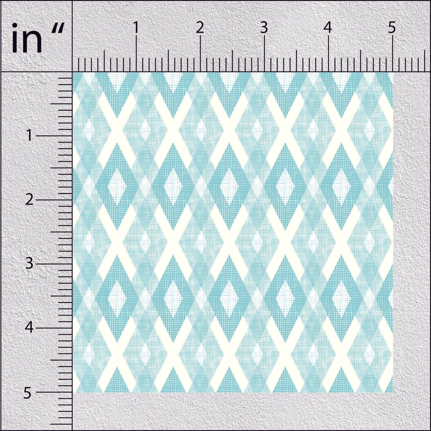 Cloudy Blue Diamond Pattern Geometric Print
