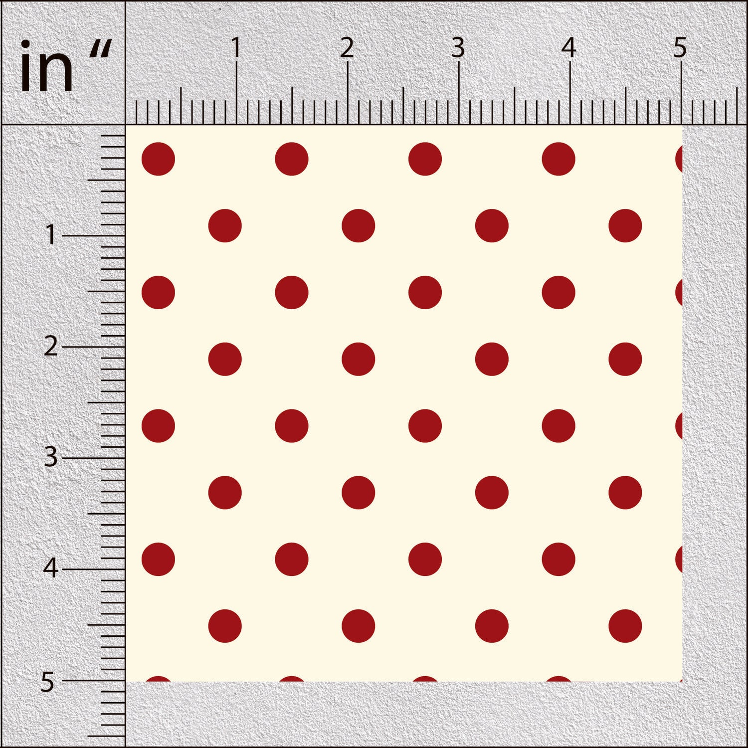 Crimson Red Polka Dots Print