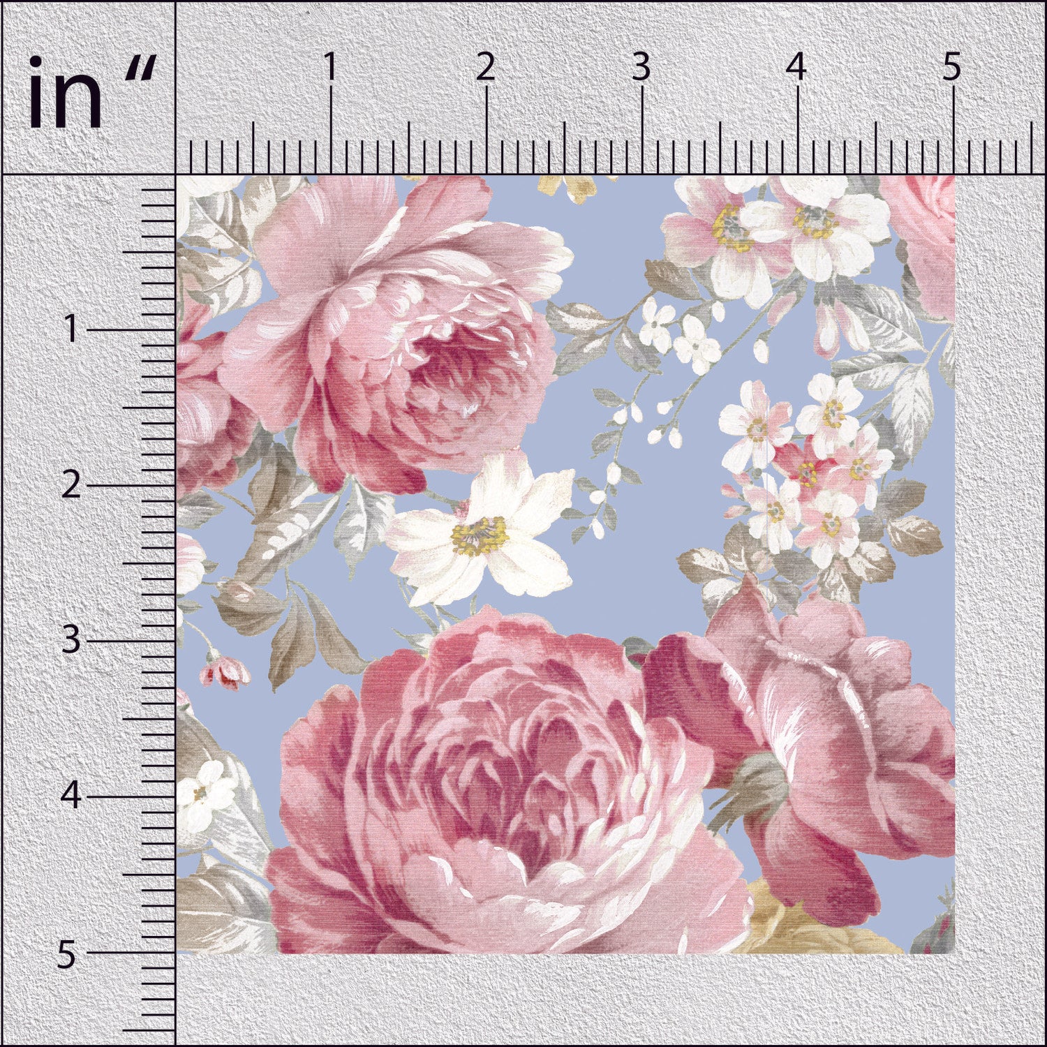 Languid Lavender Vintage Roses Floral Print