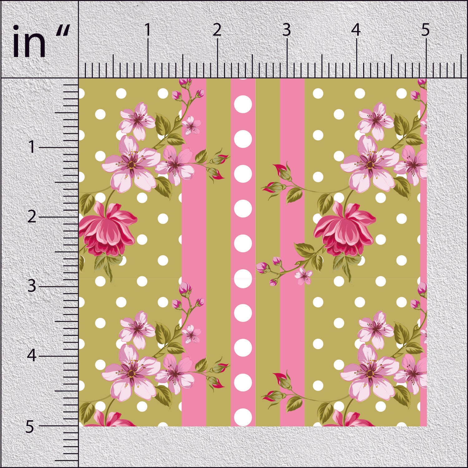 Pale Brown Rose Floral Print